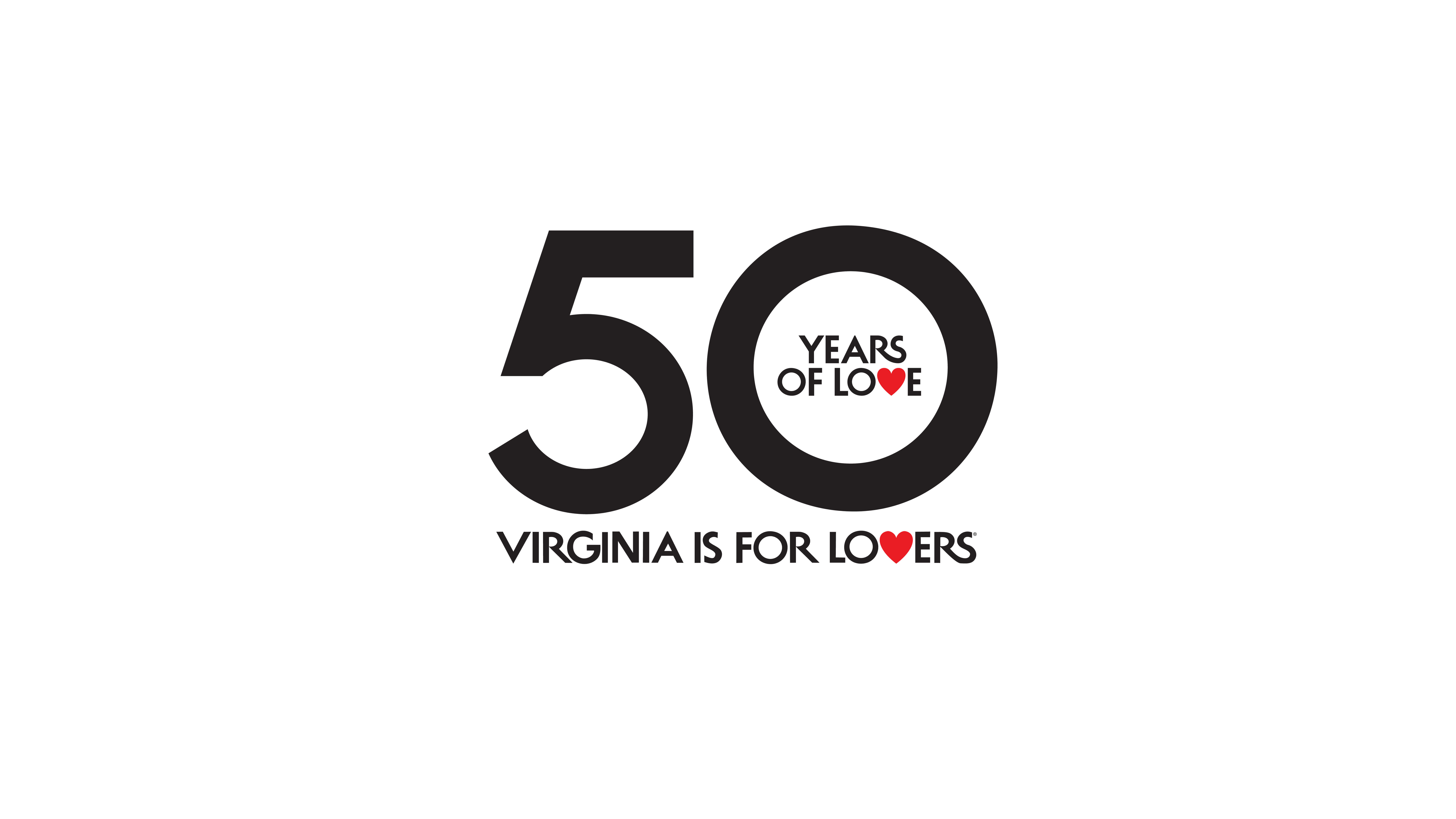 VA Tourism 50 Years of Love logo