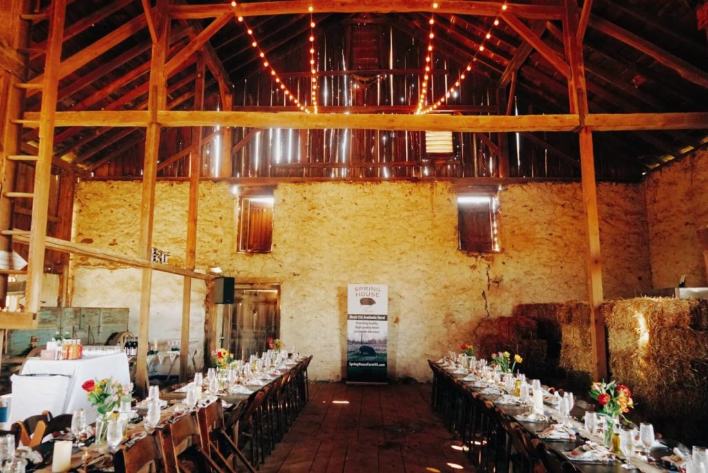 Barn hosting a Root to Table Dinner