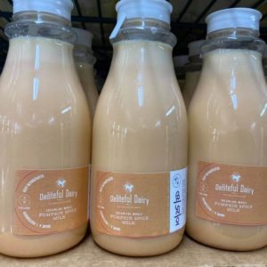 Pumpkin Spice Milk on display from Deliteful Dairy