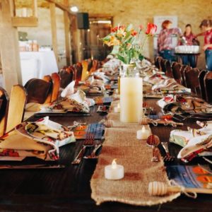 Table set for Root to Table's Spring House Dinner 2019