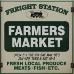 freight station farmers market sign