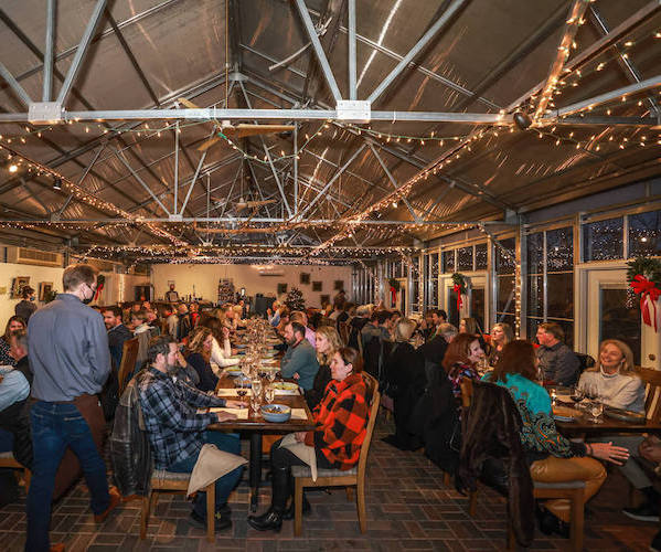 Guests dining at Root to Table All-Star Event at The Restaurant at Patowmack Farms